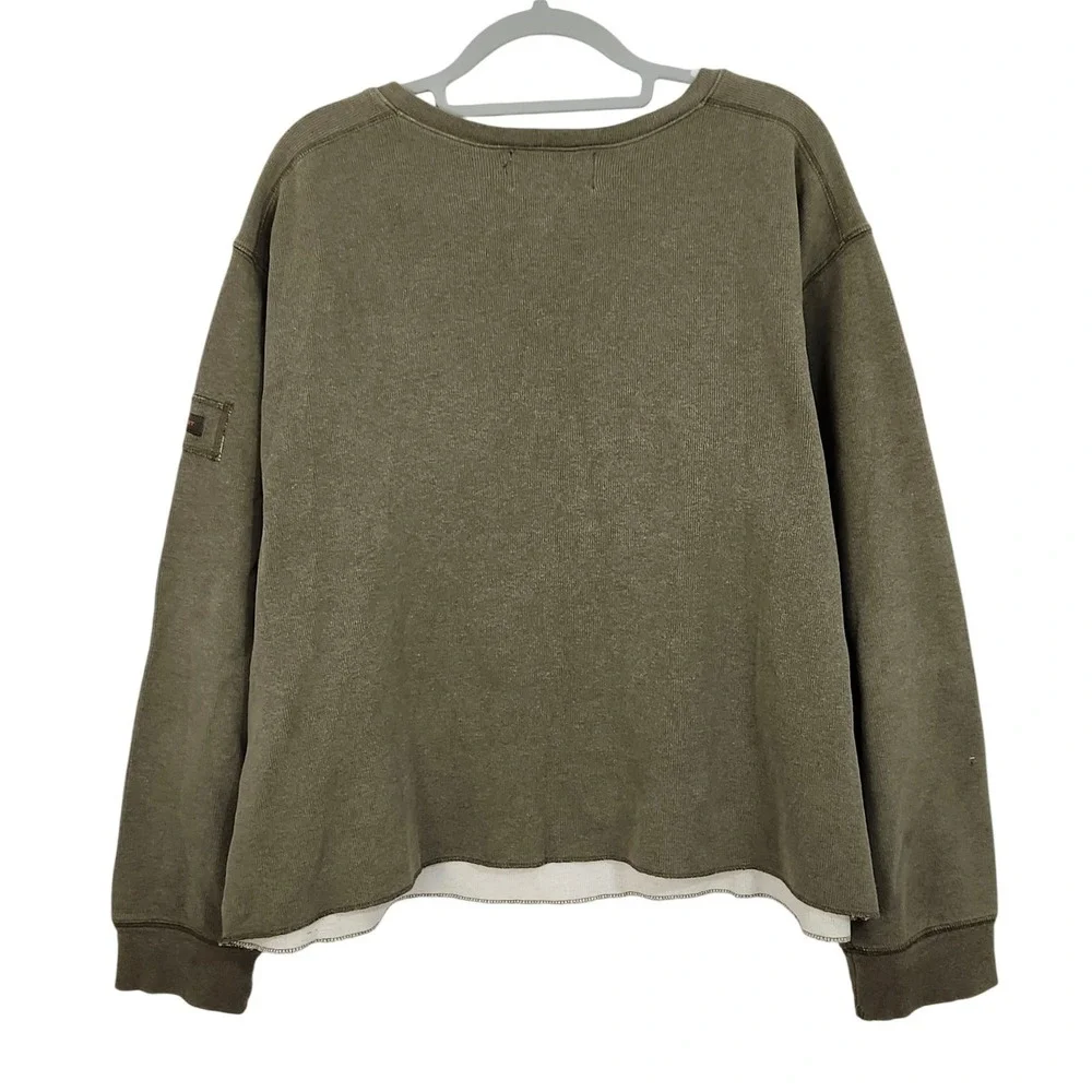 Vintage Polo Sport Ralph Lauren Knit Sweatshirt‎ Large Distressed Oversized Boxy